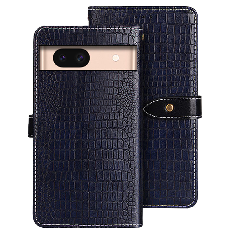 IDEWEI For Google Pixel 8a Case PU Leather Anti Drop Crocodile Texture Flip Wallet Phone Cover IDEWEI For Google Pixel 8a Case PU Leather Anti Drop Crocodile Texture Flip Wallet Phone Cover